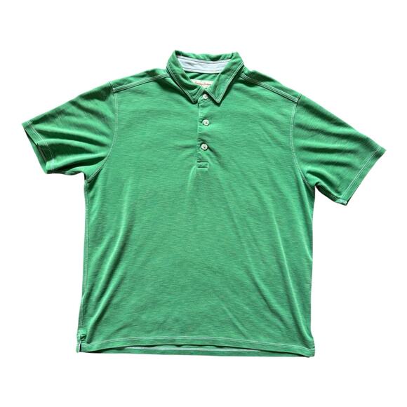 Tommy Bahama Other - Tommy Bahama Green Short Sleeved Golf Polo Collared Shirt Sz L Modal Casual